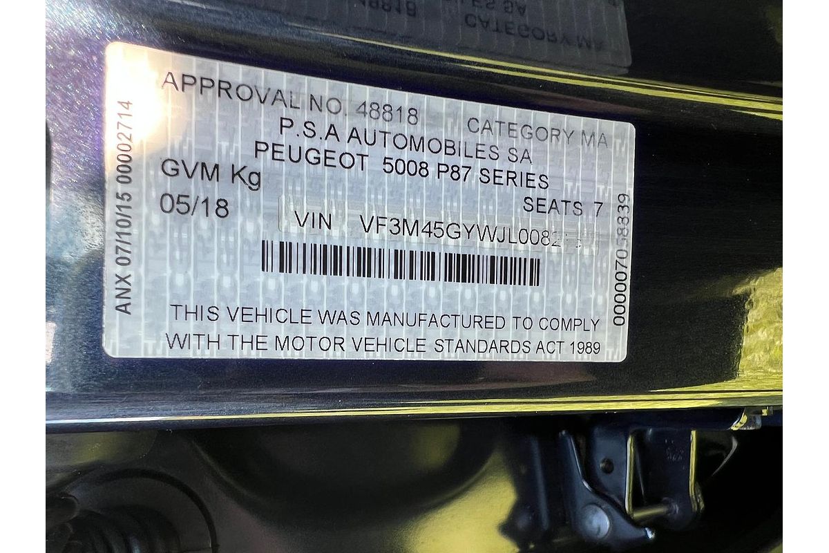 2018 Peugeot 5008 Allure P87