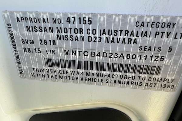 2015 Nissan Navara ST-X D23 4X4