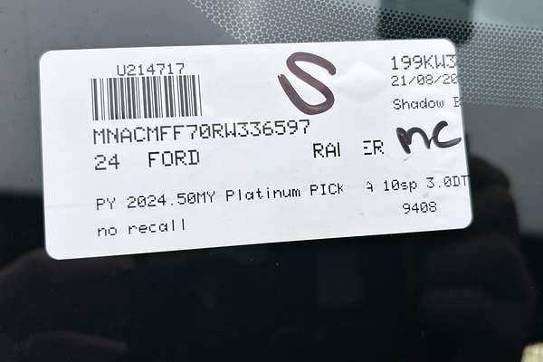 2024 Ford Ranger Platinum 4X4 3.0L