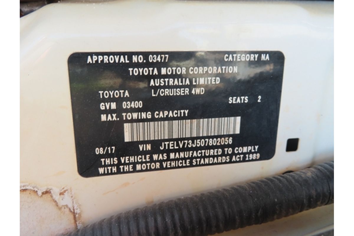 2017 Toyota Landcruiser GXL VDJ79R 4X4