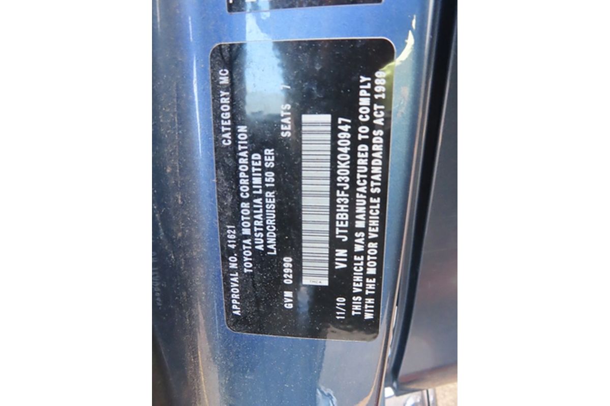2010 Toyota Landcruiser Prado GXL KDJ150R