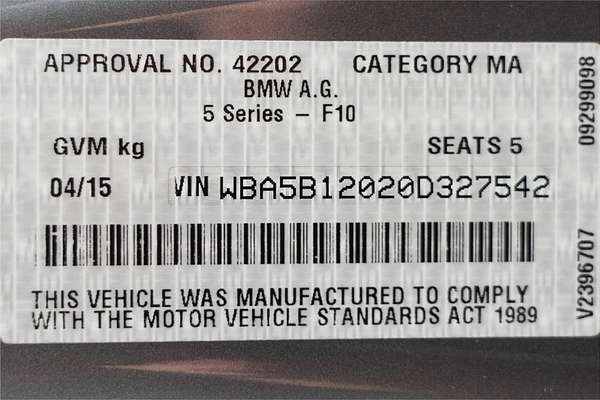 2015 BMW 5 Series 535i M Sport F10 LCI