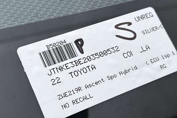 2022 Toyota Corolla Ascent Sport Hybrid ZWE219R
