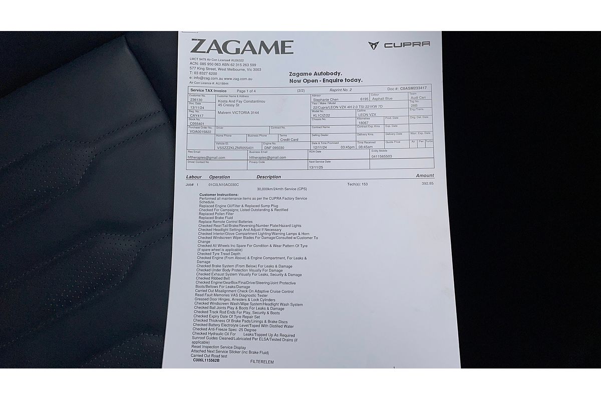 2022 CUPRA Leon VZx KL