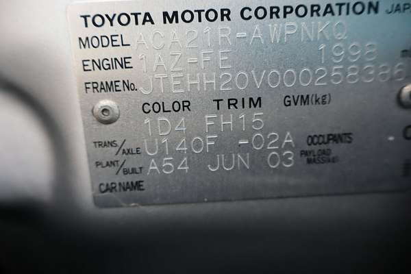 2003 Toyota RAV4 Cruiser (4x4) ACA21R