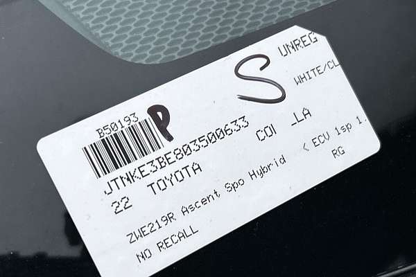 2022 Toyota Corolla Ascent Sport Hybrid ZWE219R