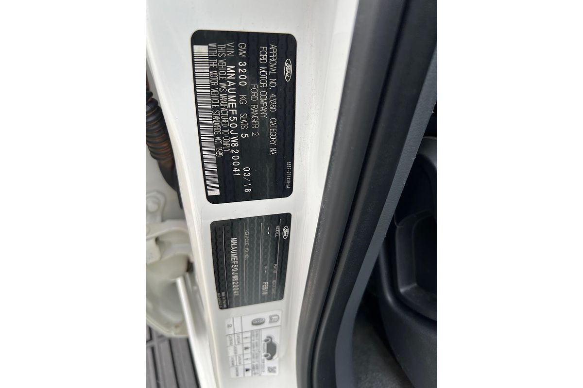 2018 Ford Ranger XL PX MkII 4X4 3.2L