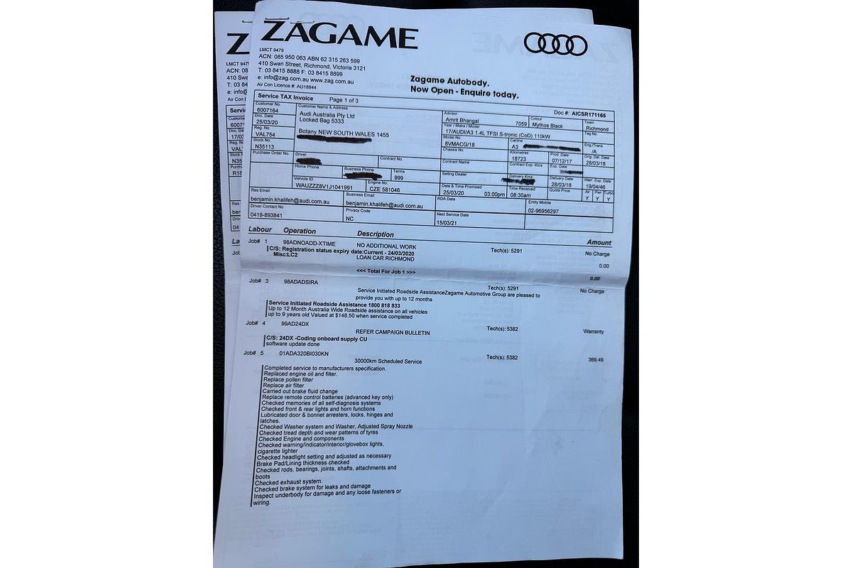 2018 Audi A3 35 TFSI 8V
