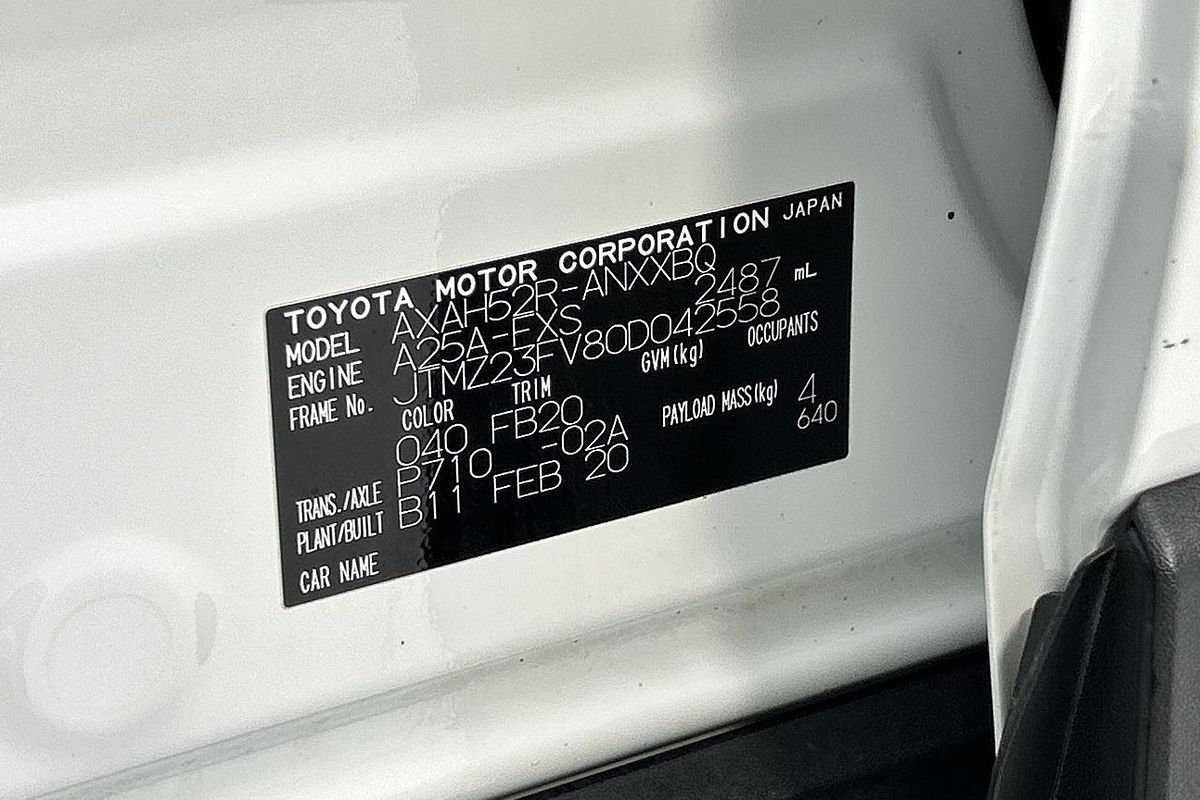 2020 Toyota RAV4 GX AXAH52R