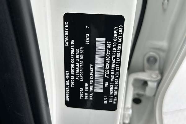 2021 Toyota Landcruiser Prado GXL GDJ150R
