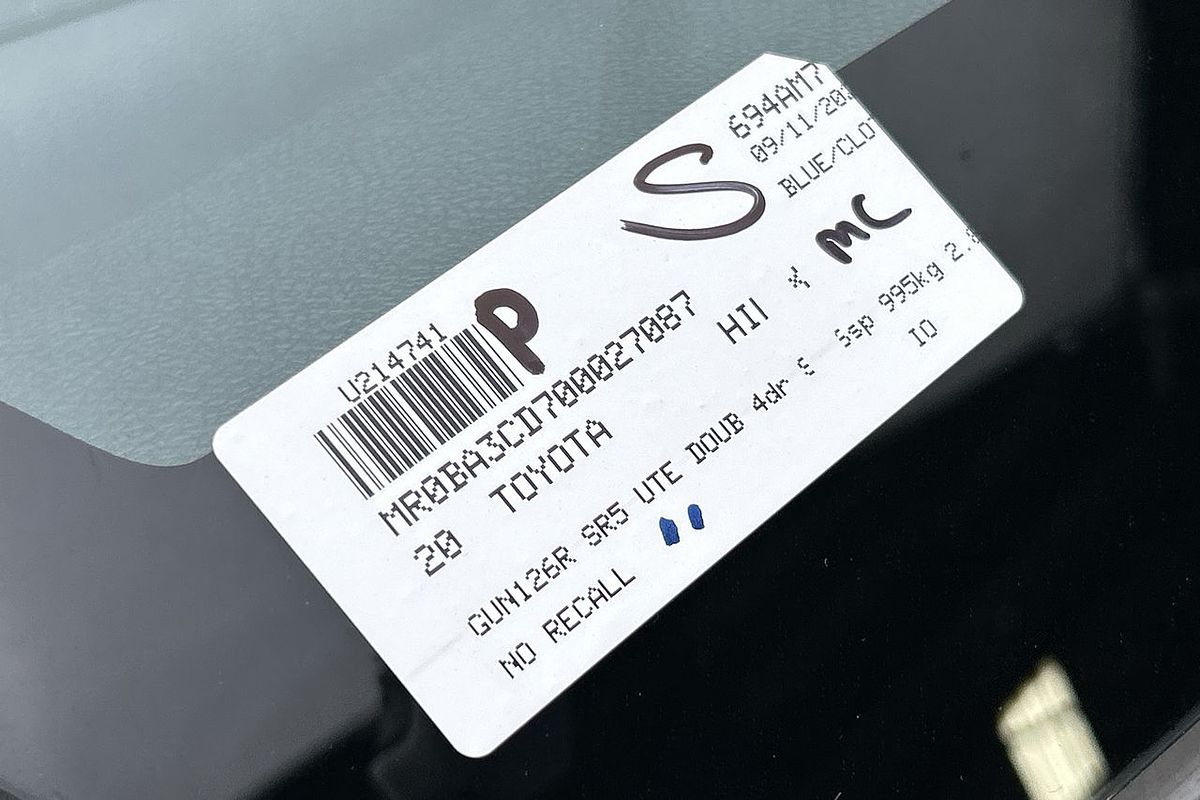 2020 Toyota Hilux SR5 GUN126R 4X4
