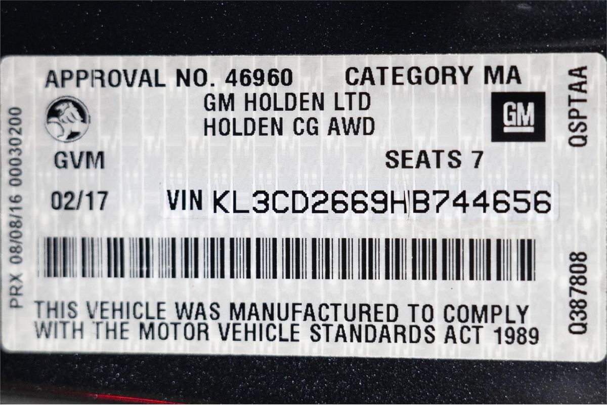 2017 Holden Captiva LTZ CG