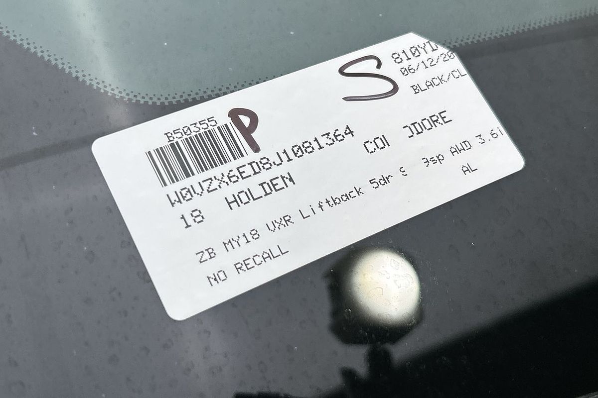 2017 Holden Commodore VXR ZB