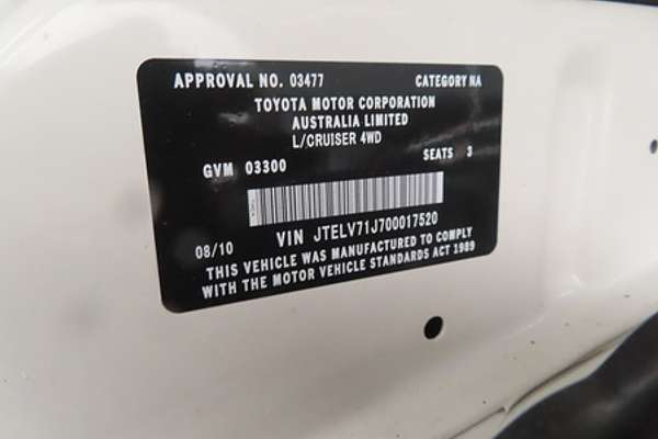 2010 Toyota Landcruiser Workmate VDJ79R 4X4
