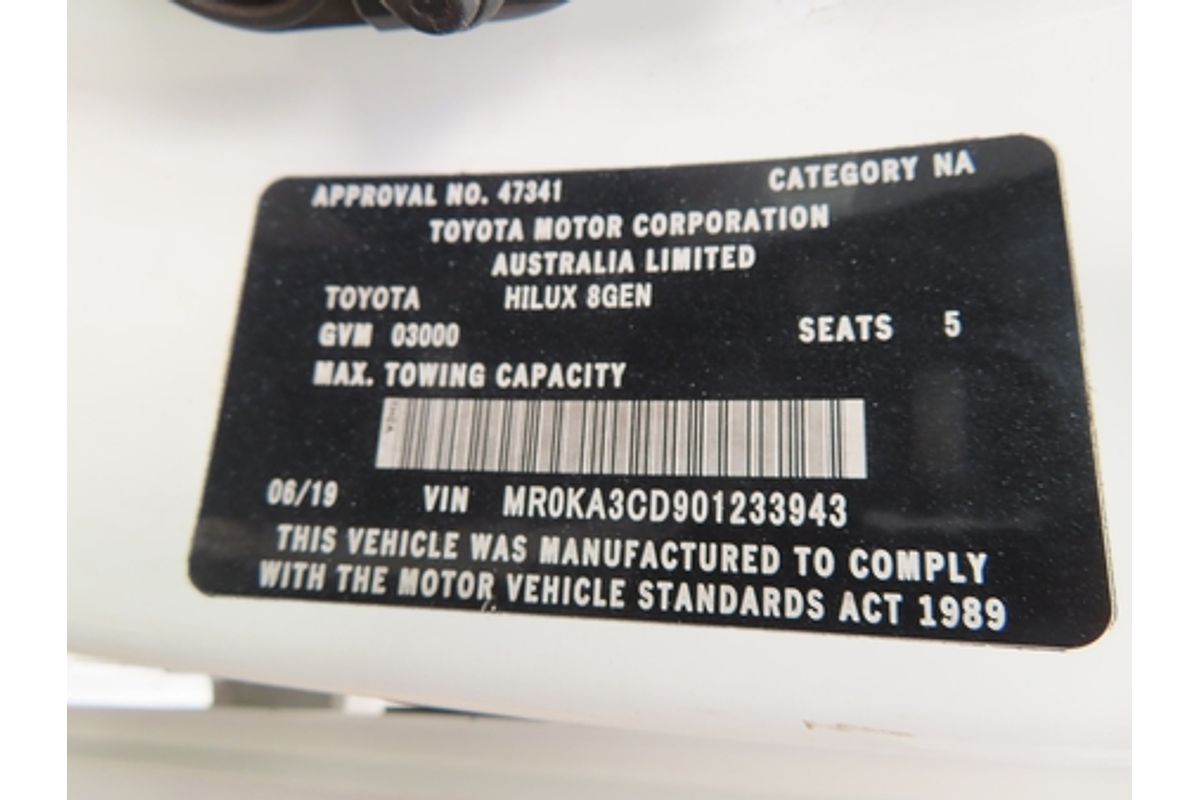 2019 Toyota Hilux SR GUN126R 4X4
