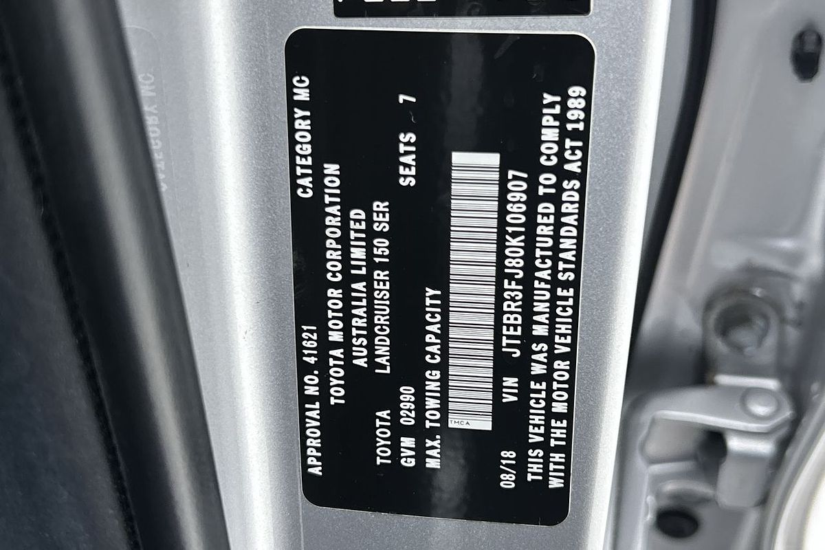 2018 Toyota Landcruiser Prado VX GDJ150R