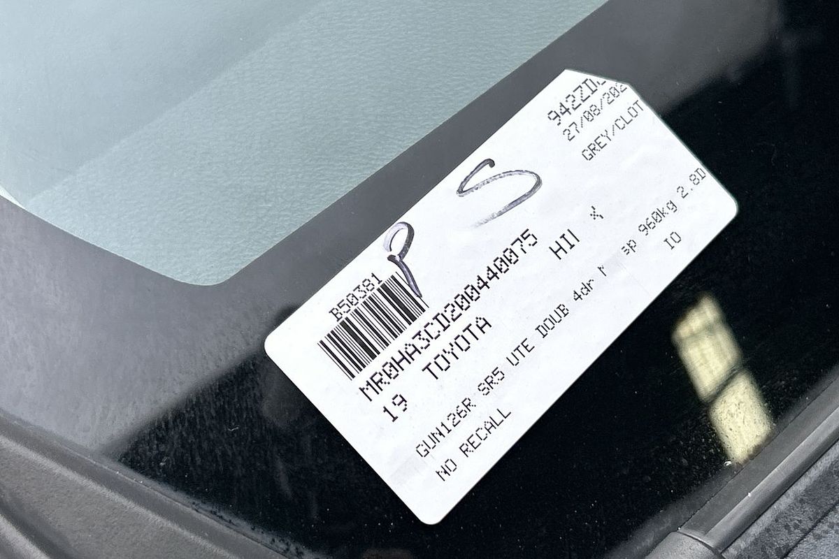 2019 Toyota Hilux SR5 GUN126R 4X4
