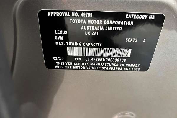 2021 Lexus UX UX200 Crafted Edition MZAA10R