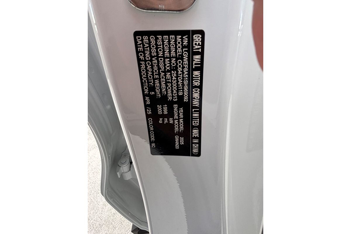 2025 GWM Haval H6 Premium B01