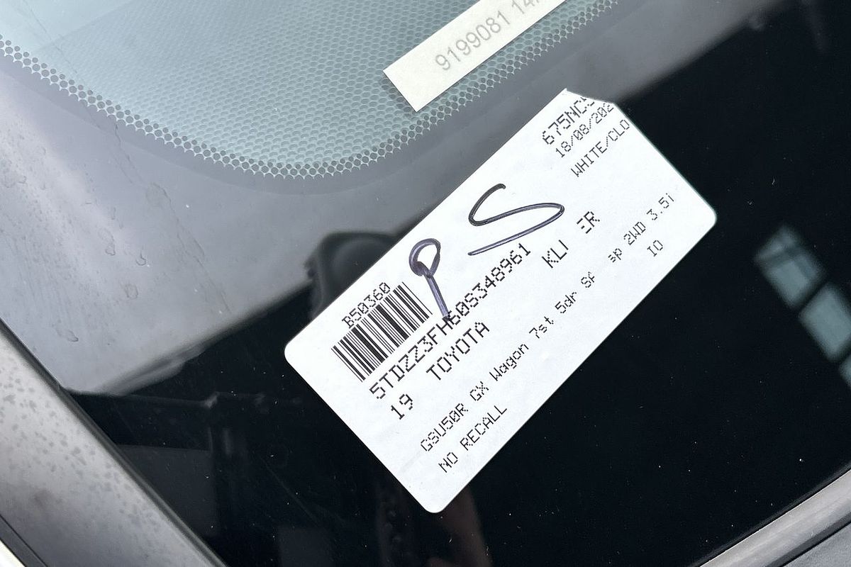 2019 Toyota Kluger GX GSU50R