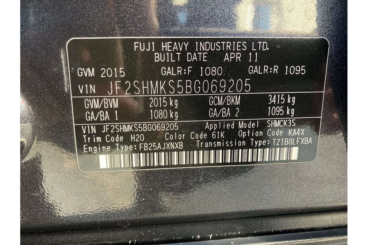 2011 Subaru Forester X S3