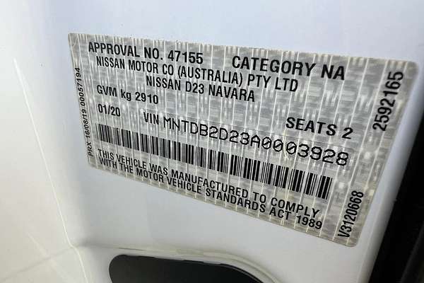 2020 Nissan Navara RX D23 Series 4 Rear Wheel Drive