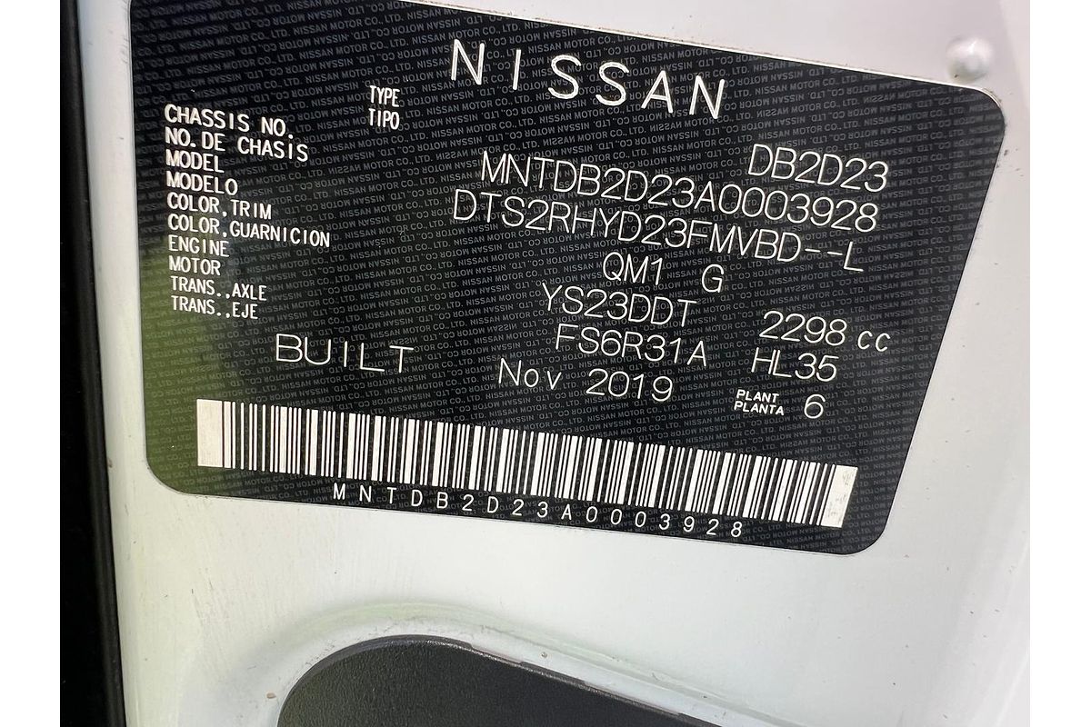 2020 Nissan Navara RX D23 Series 4 Rear Wheel Drive