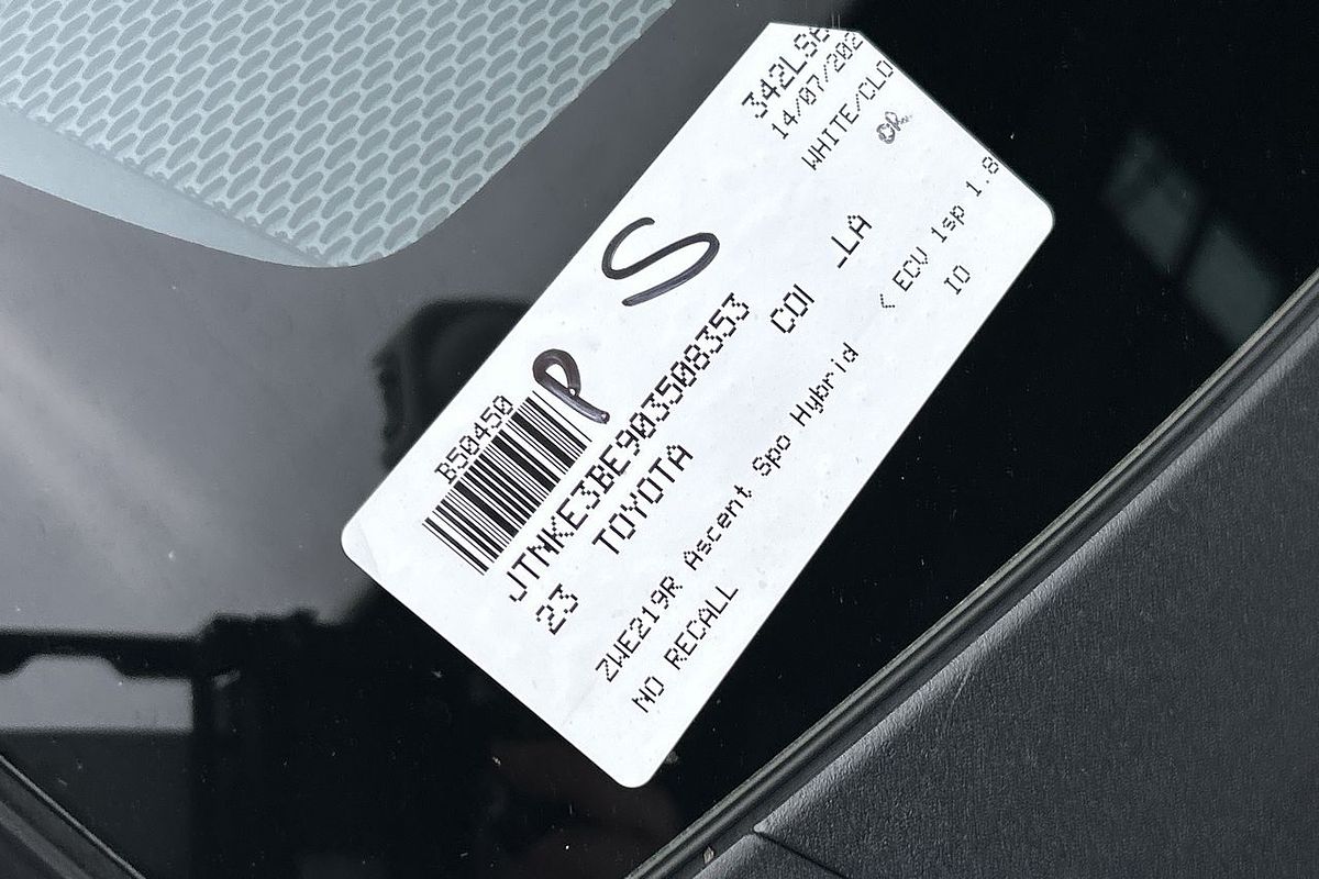 2023 Toyota Corolla Ascent Sport Hybrid ZWE219R