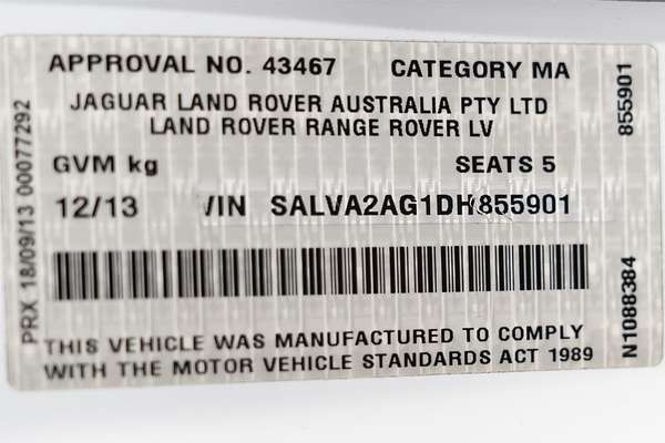 2013 Land Rover Range Rover Evoque Si4 Pure L538