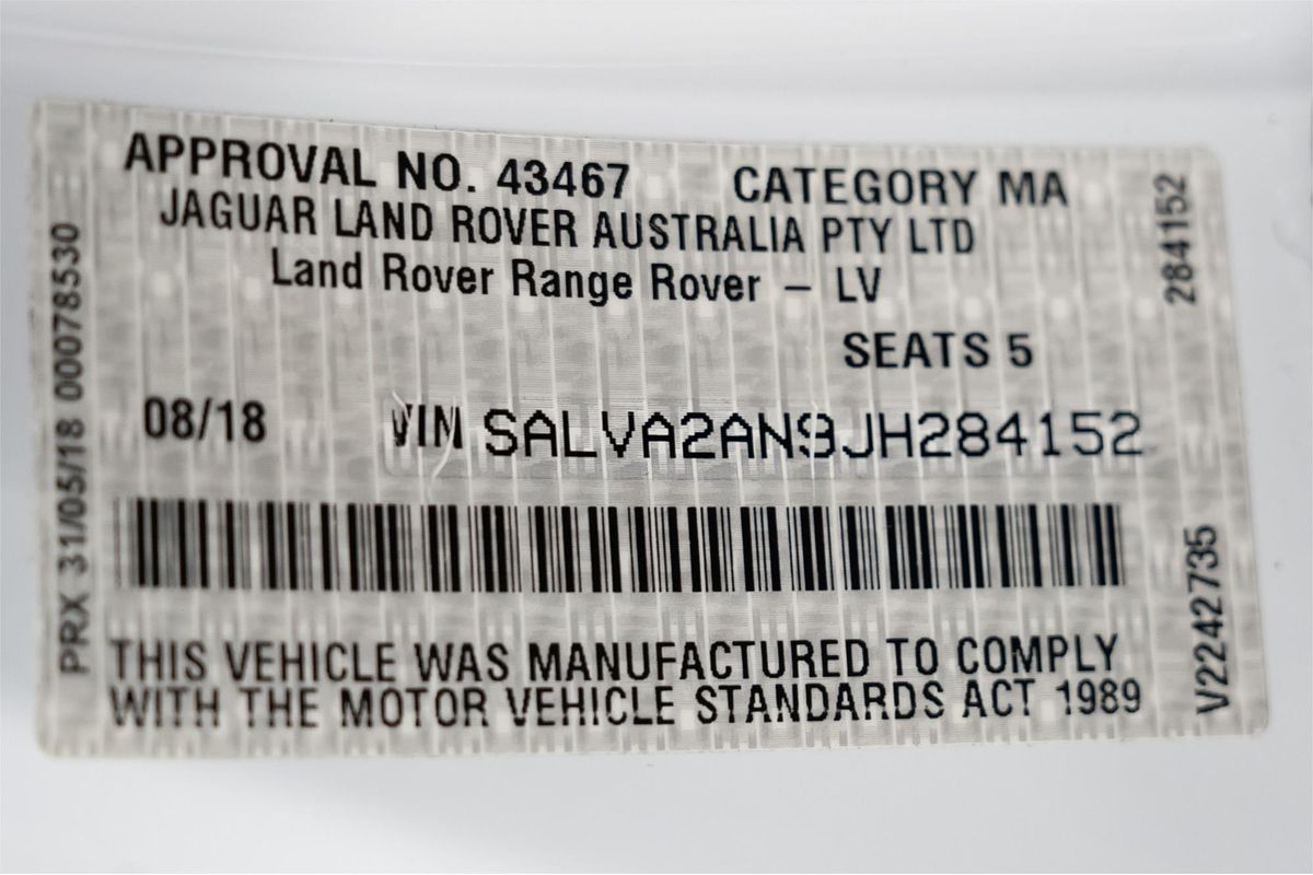 2018 Land Rover Range Rover Evoque TD4 110kW SE L538