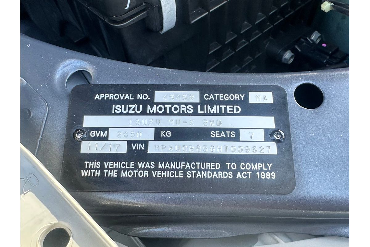 2017 Isuzu MU-X UC MY17