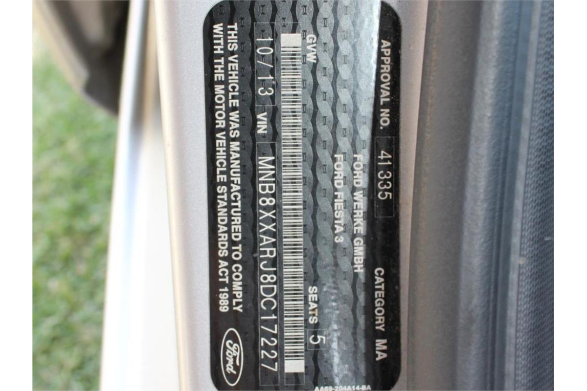 2013 Ford Fiesta Ambiente WZ