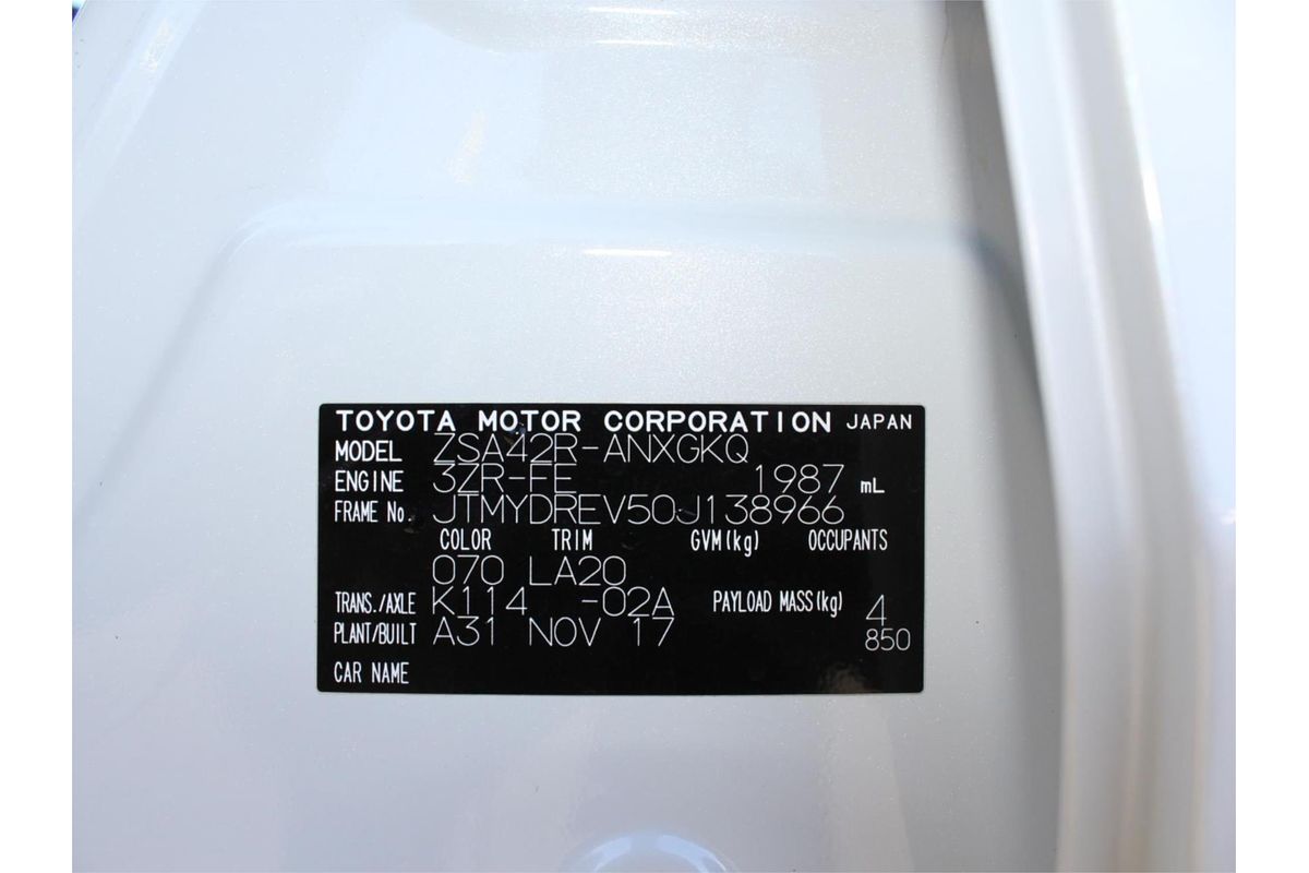 2017 Toyota RAV4 GXL ZSA42R