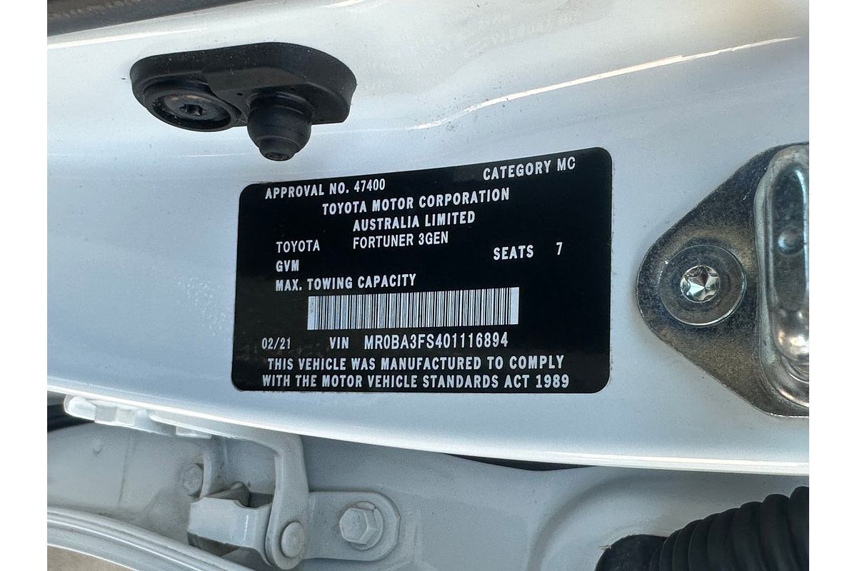 2021 Toyota Fortuner Crusade GUN156R