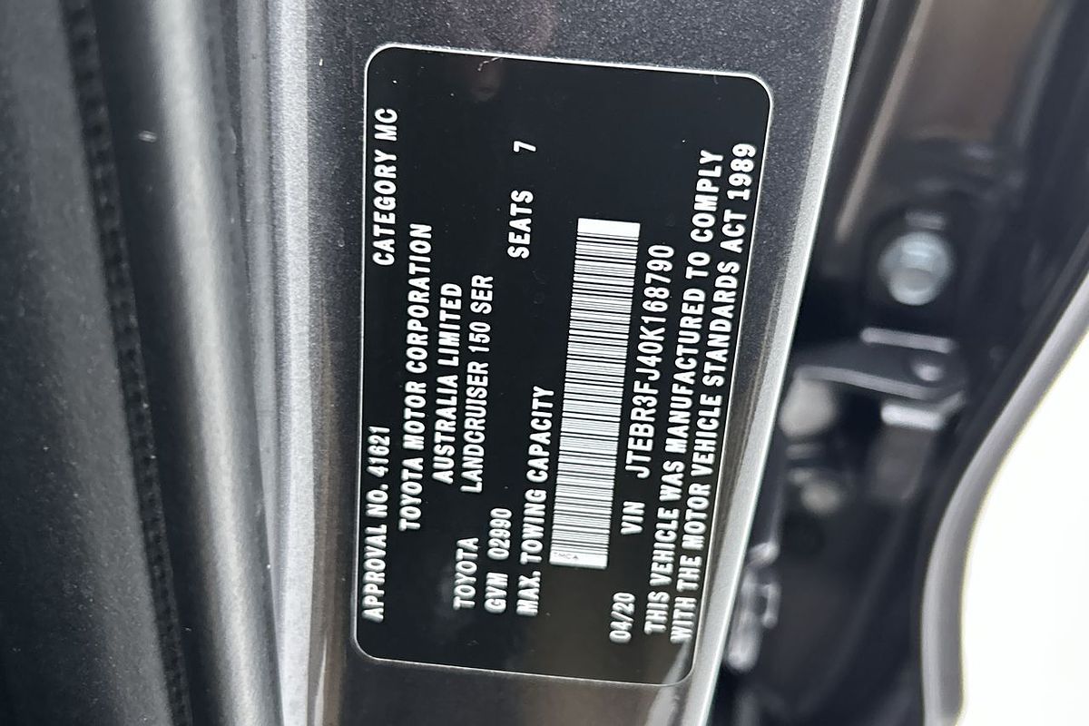 2020 Toyota Landcruiser Prado GXL GDJ150R