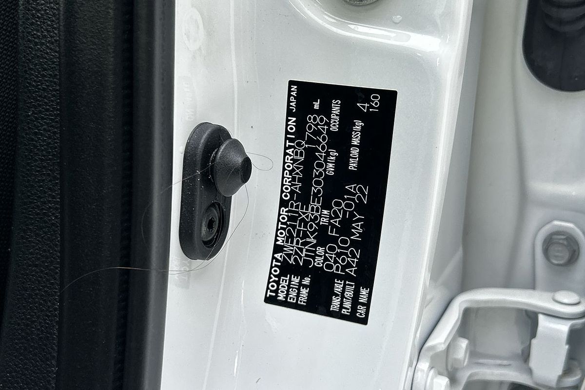 2022 Toyota Corolla Ascent Sport Hybrid ZWE211R