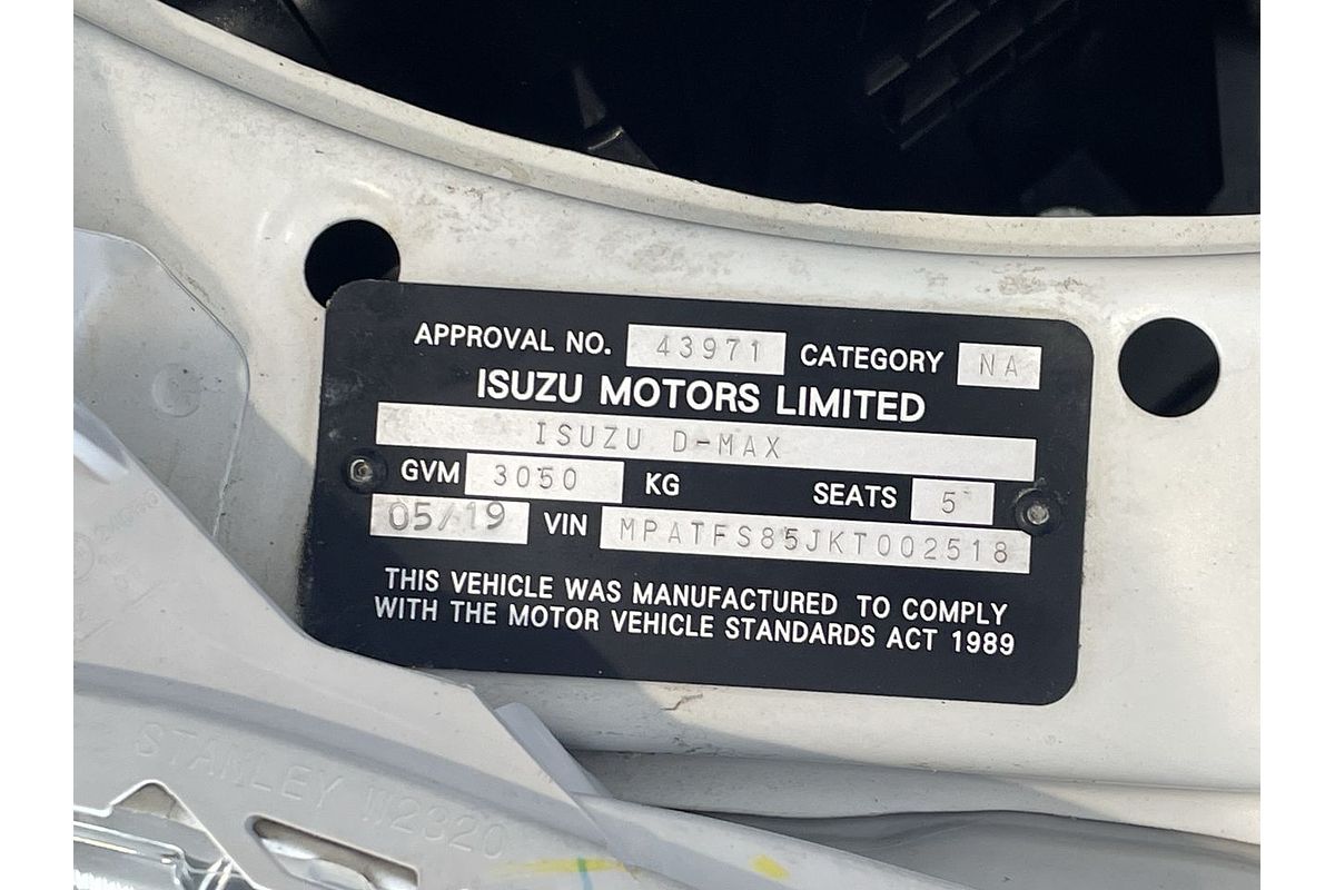 2019 Isuzu D-MAX SX 4X4