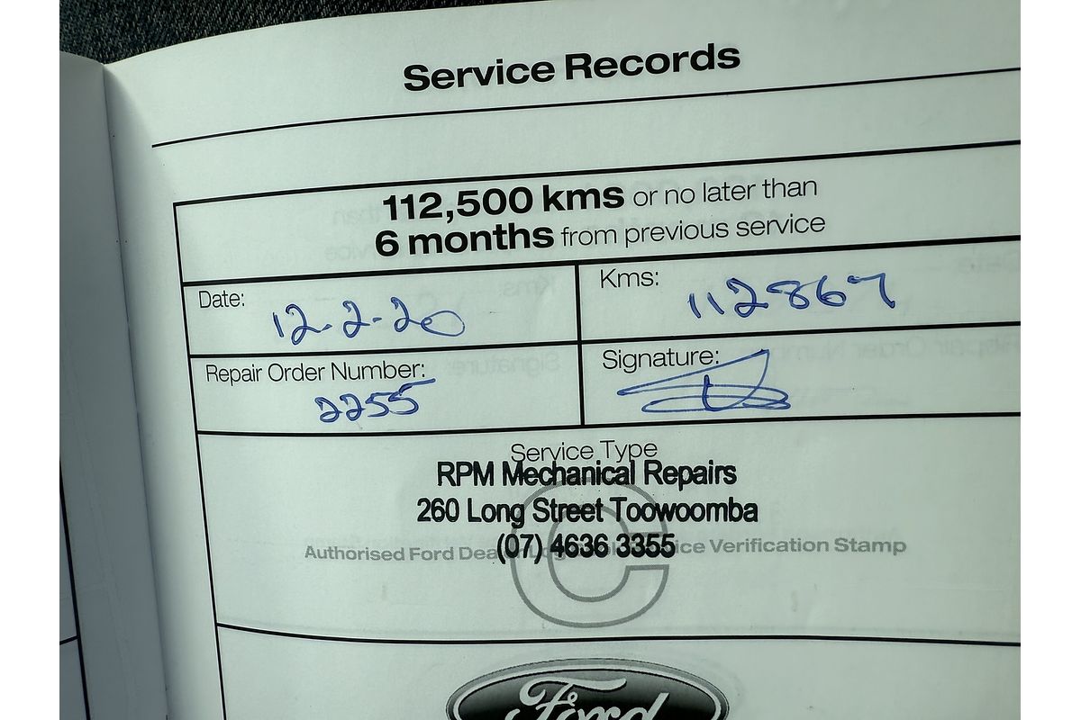 2012 Ford Ranger XL Hi-Rider PX Rear Wheel Drive 2.2L
