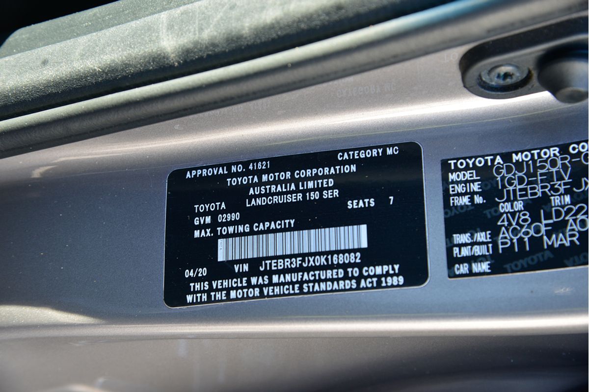 2020 Toyota Landcruiser Prado GXL GDJ150R