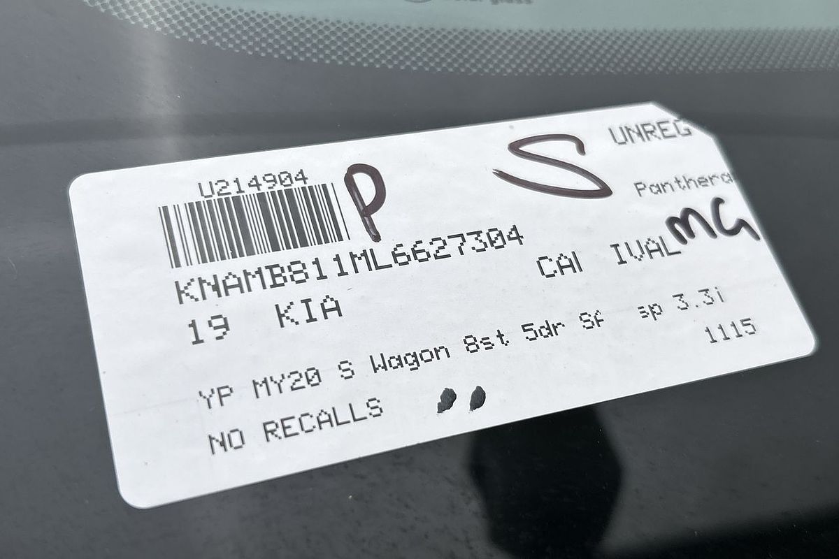 2019 Kia Carnival S YP