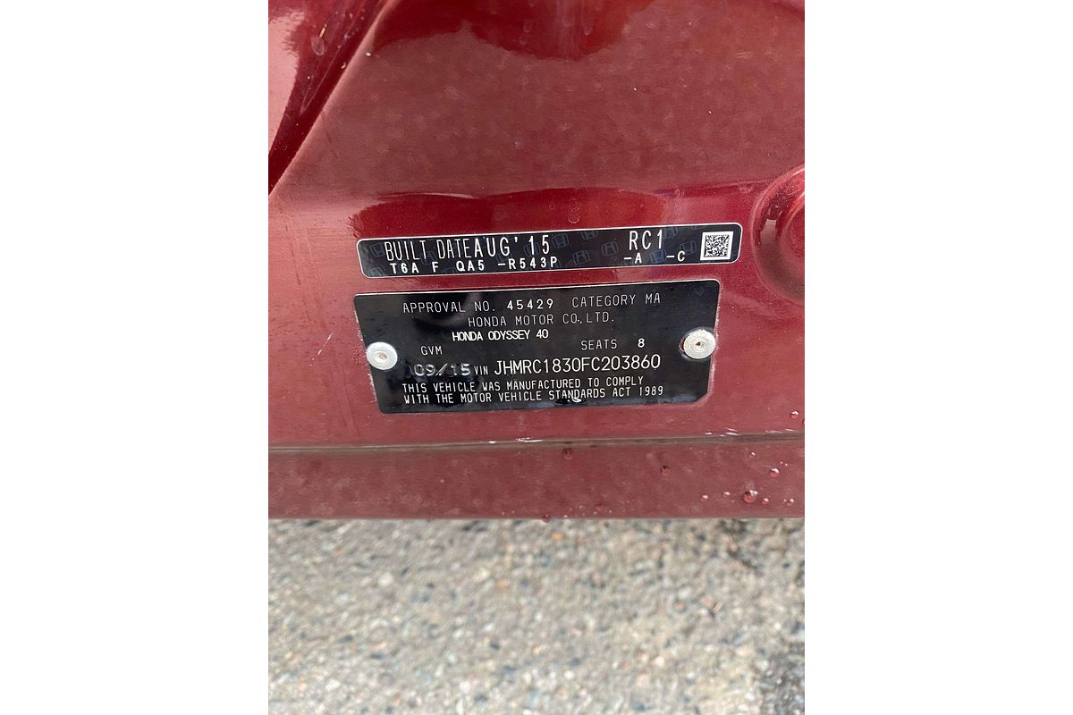 2015 Honda Odyssey VTi 5th Gen