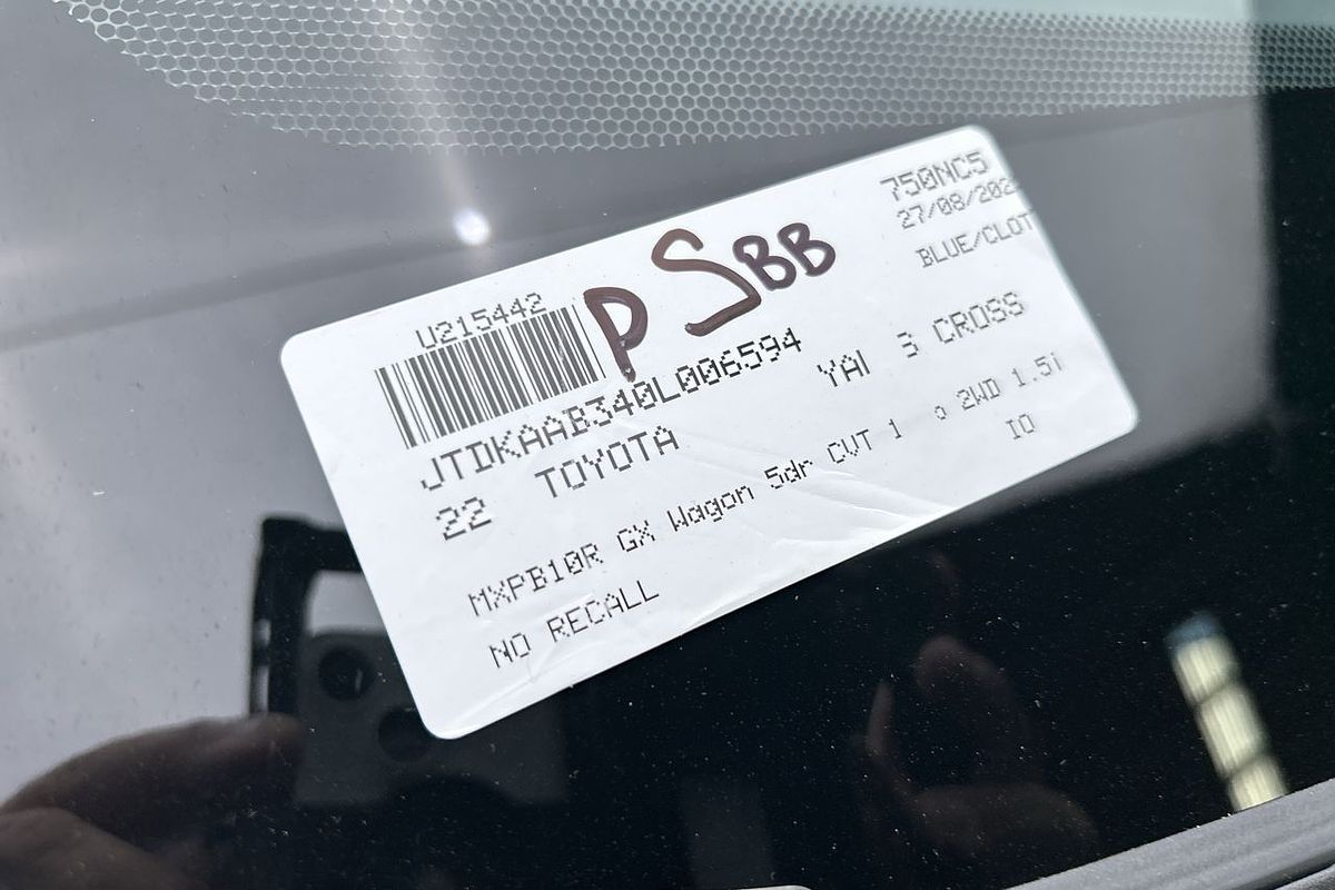 2022 Toyota Yaris Cross GX MXPB10R
