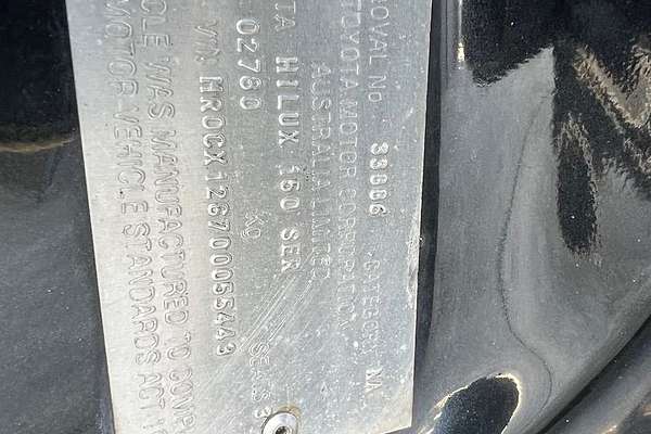 2010 Toyota Hilux Workmate TGN16R Rear Wheel Drive