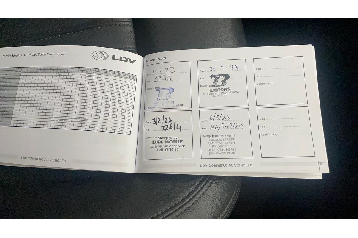 2022 LDV G10 + SV7C