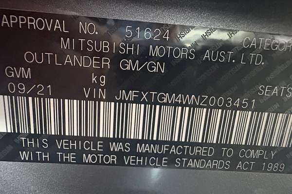2021 Mitsubishi Outlander LS 7 SEAT (AWD) ZM MY22