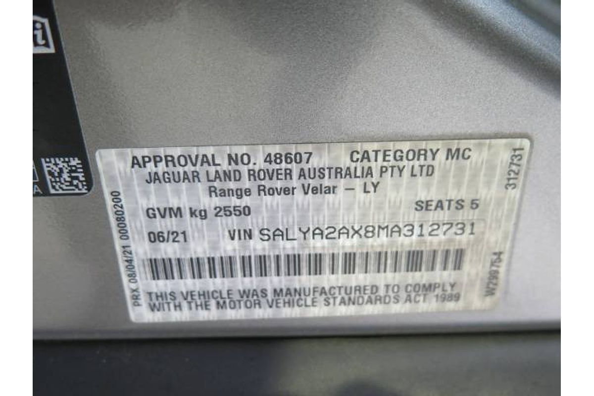 2021 Land Rover Range Rover Velar P250 R-Dynamic S L560