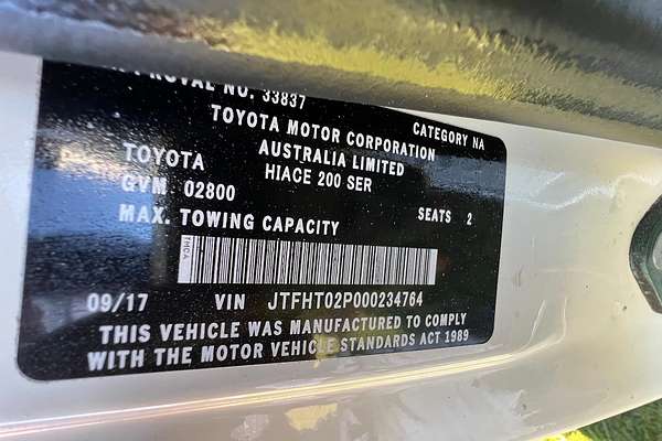 2017 Toyota Hiace KDH201R LWB