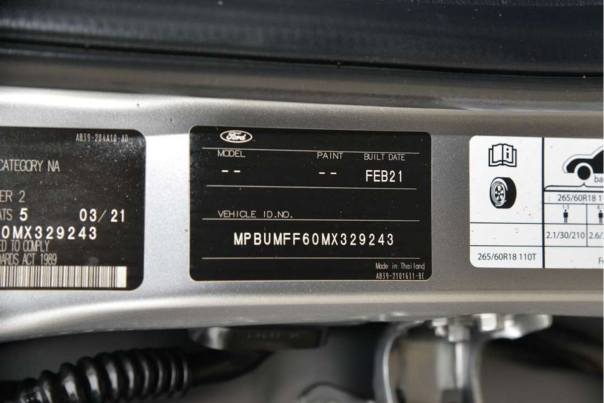 2021 Ford RANGER Wildtrak PX MkIII  2.0L
