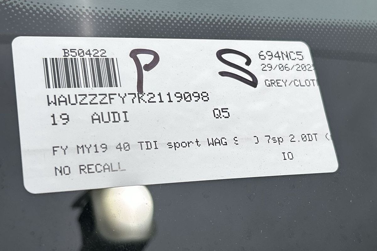 2019 Audi Q5 40 TDI sport FY