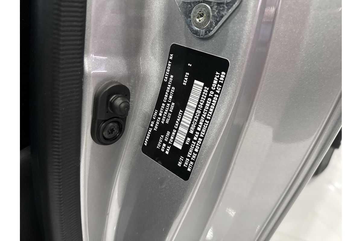 2021 Toyota Hilux Workmate TGN121R Rear Wheel Drive